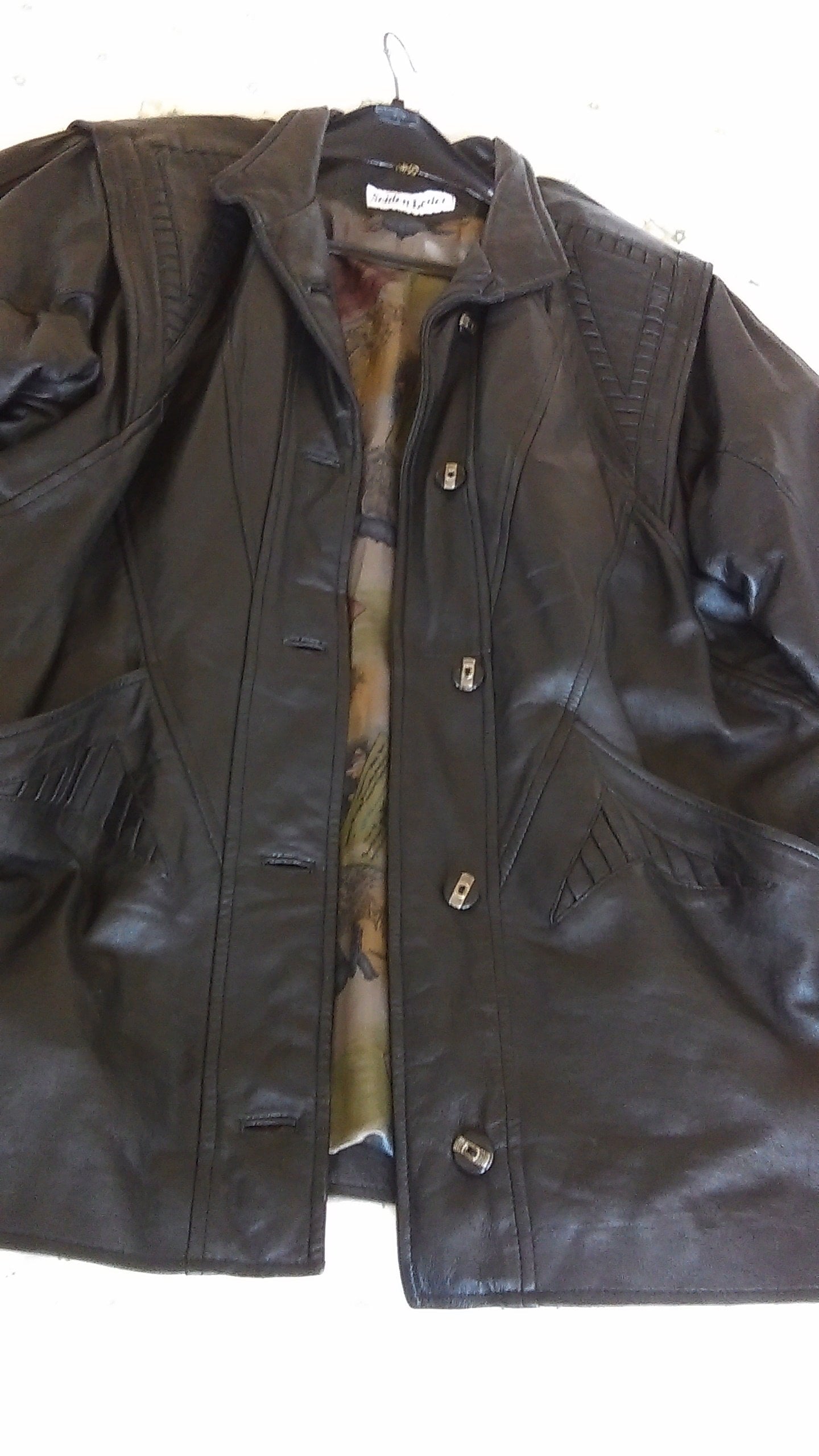 For Sale Italian Leather Coat Brand New