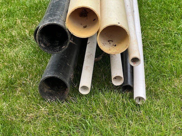 Plastic Pipes - bundle various sizes.