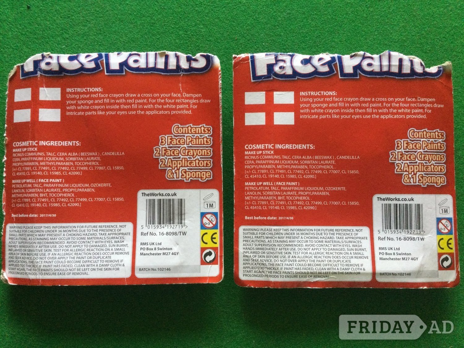 England colours face paint
