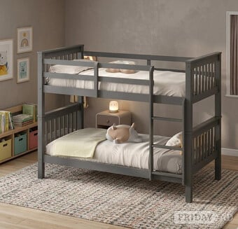 Make the most of your space with this stylish Grey Bunk Bed with