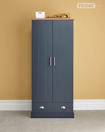 KENDAL 2 DOOR 1 DRAWER WARDROBE - BLUE