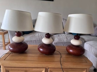 3 large Endon table lamps