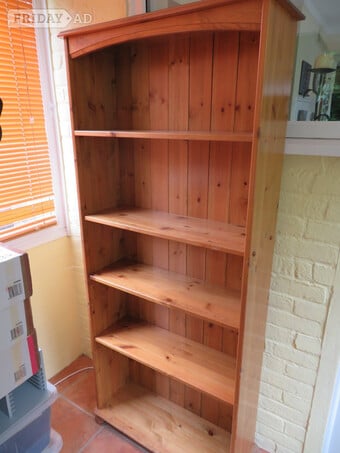 Pine bookcase tall