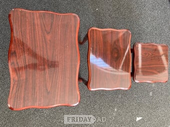 Nest of small 3 wooden tables