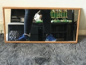 Rectangular  Mirror Bamboo Surround