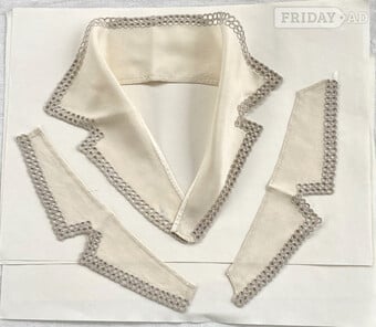 Vintage silk collar and cuffs ensemble