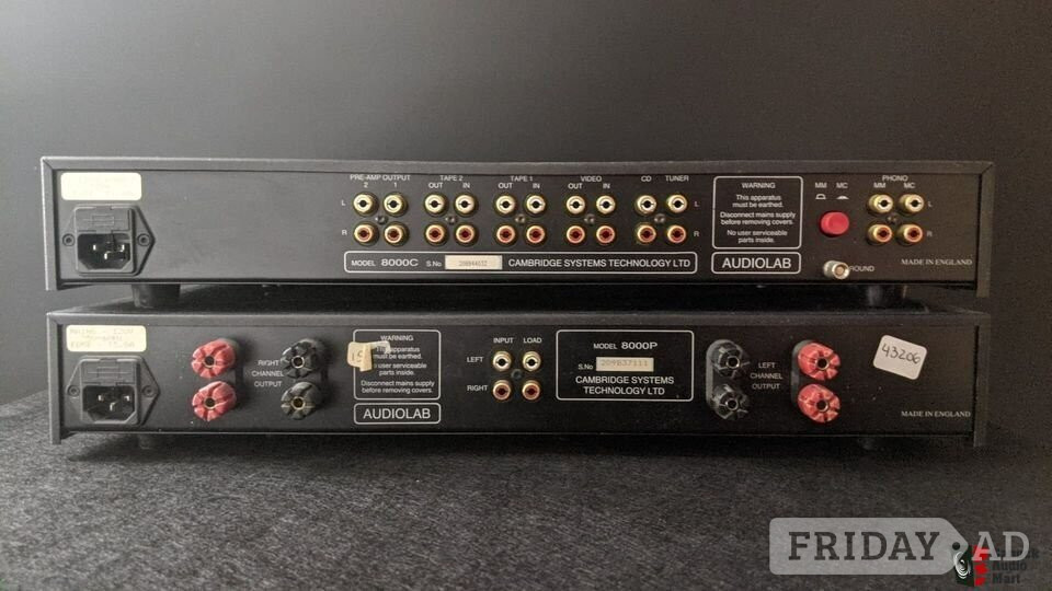 Audiolab 8000P & 8000C - hi-fi Power and pre amplifiers.