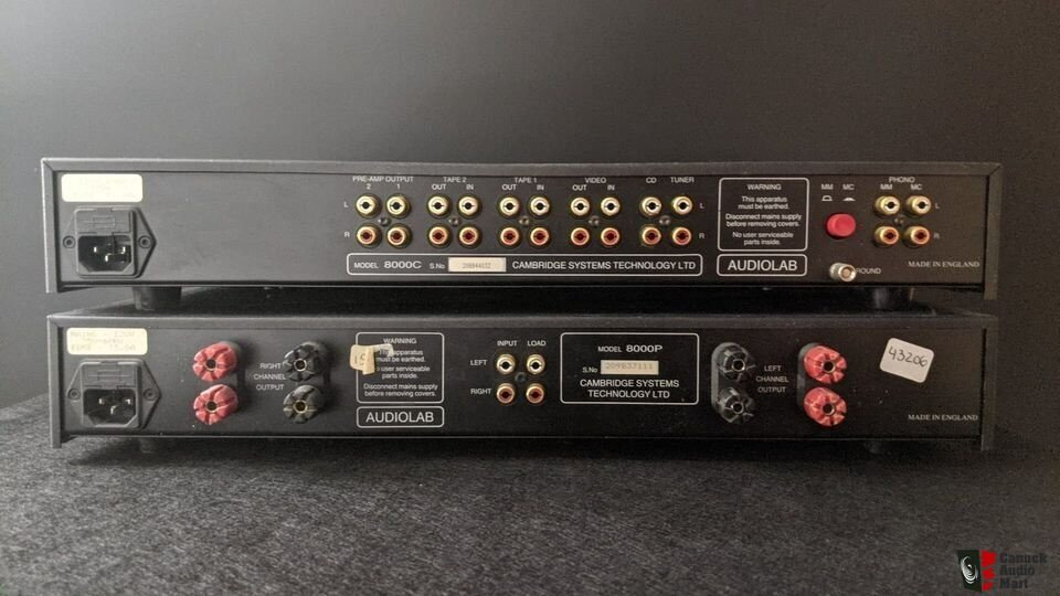 Audiolab 8000P & 8000C - hi-fi Power and pre amplifiers.
