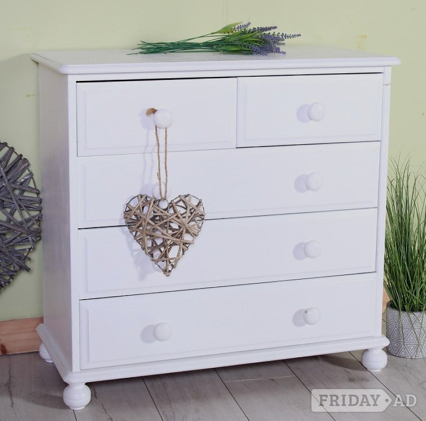UK Delivery - Painted Pine Chest Of Drawers in Hailsham
