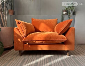 Burnt Orange Loaf Comfy Arm Chair 