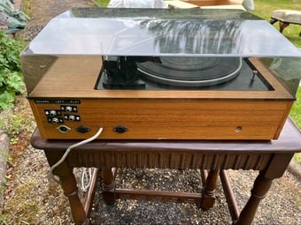Vintage Garrard 2025TC Turntable 4 Speed,Amplifier,Radio,wooden
