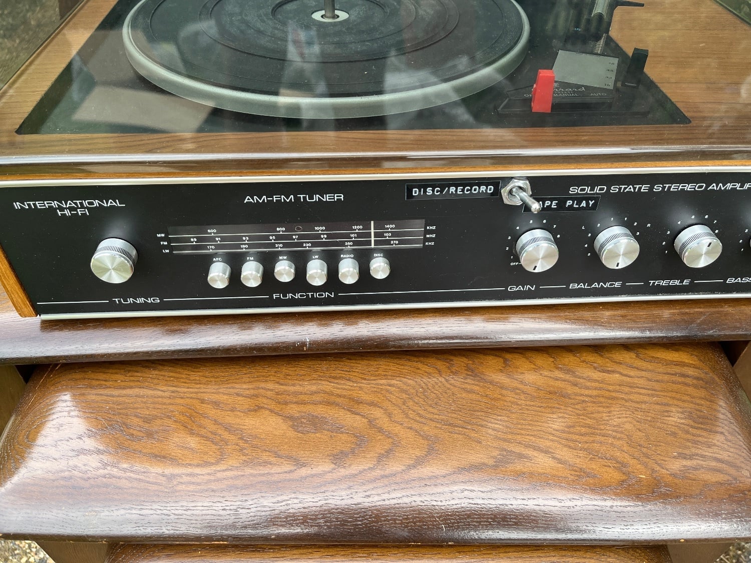 Vintage Garrard 2025TC Turntable 4 Speed,Amplifier,Radio,wooden - Tv, Audio & Cameras in Horsham