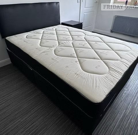 Rotherham King - pinemaster matttess with divan base and Hb
