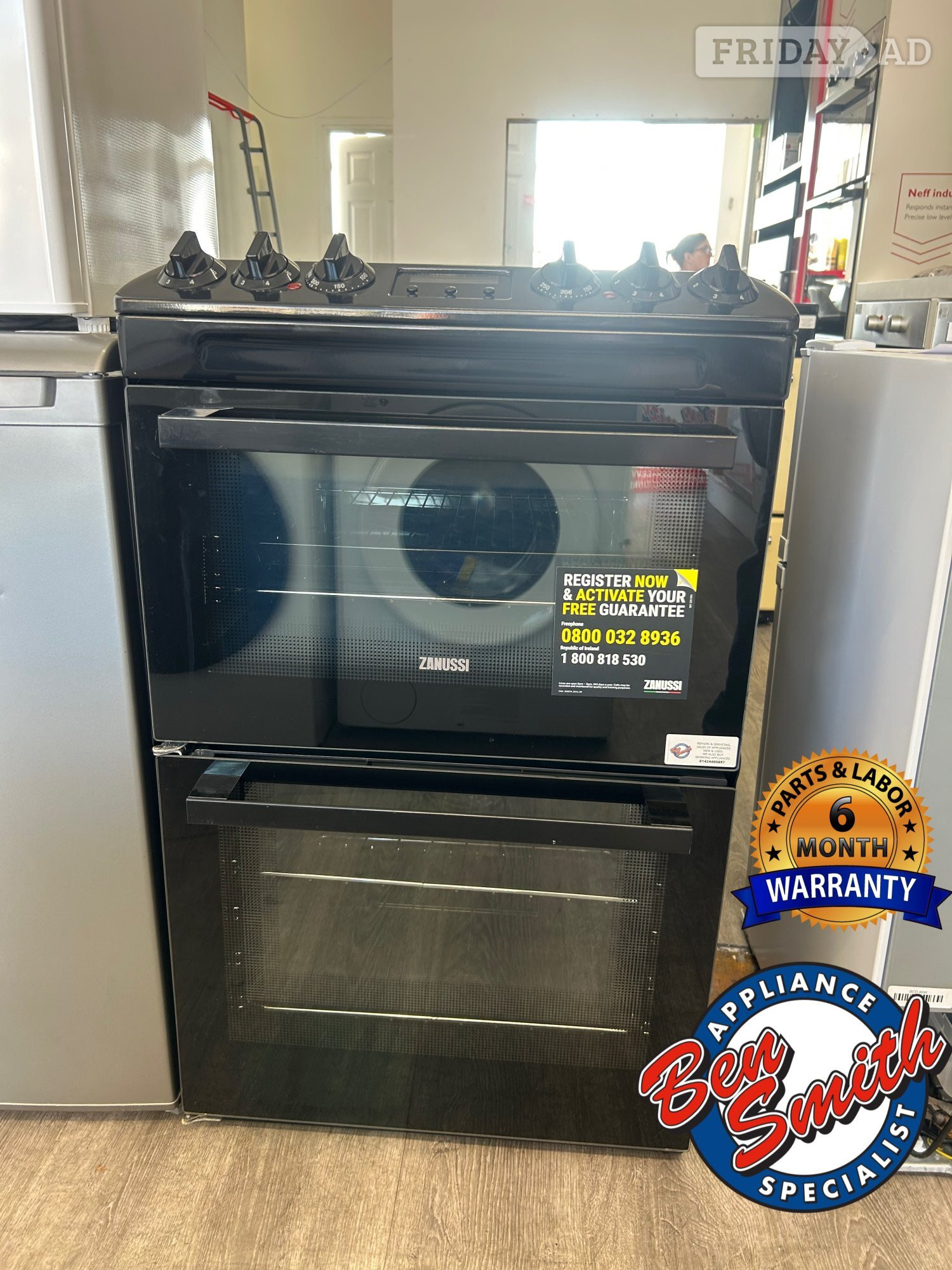 ZANUSSI ELECTRIC 55CM DOUBLE OVEN in St. Leonards-On-Sea