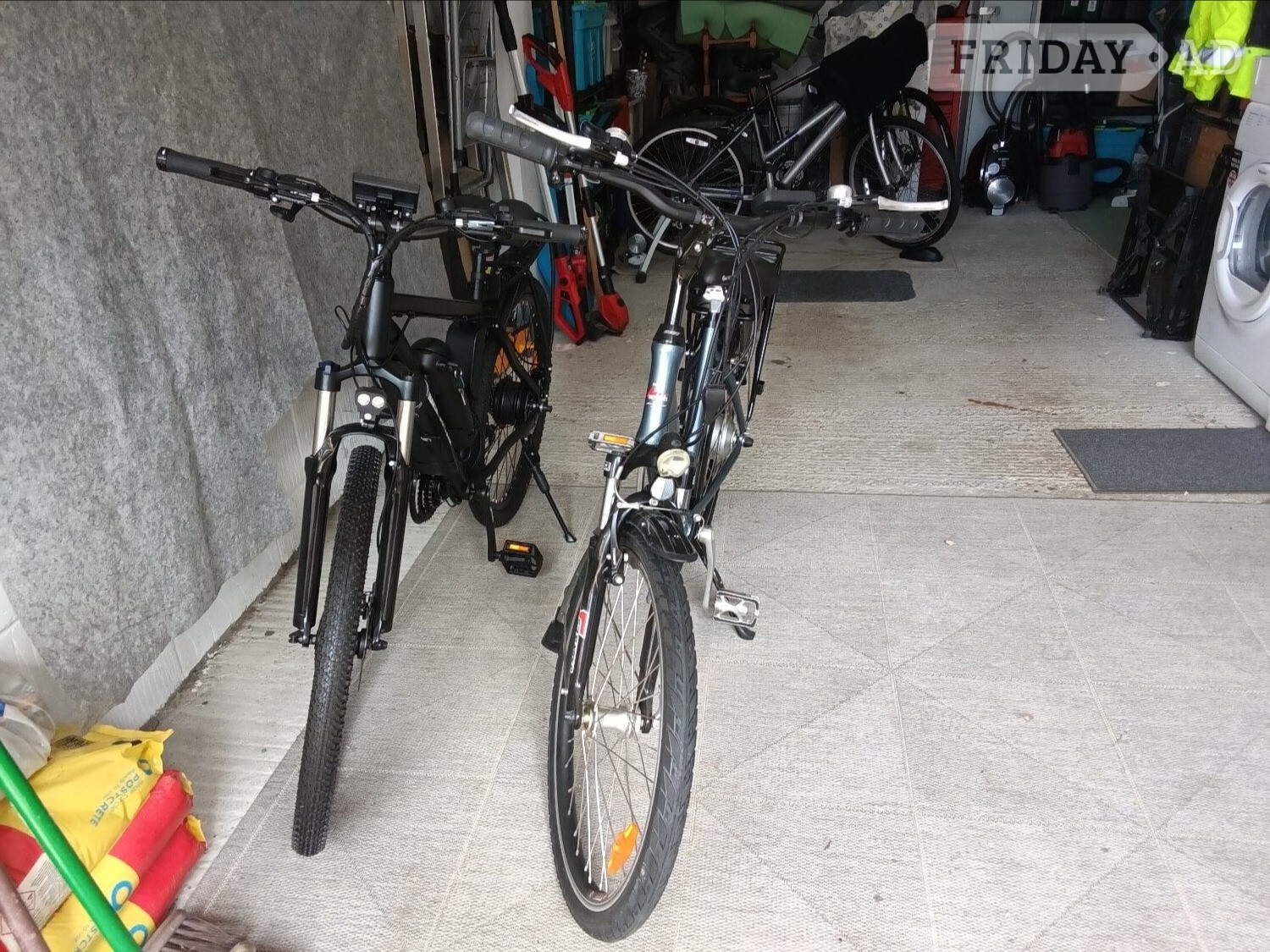 2 electric bikes + tow-ball 2 bike carrier 
