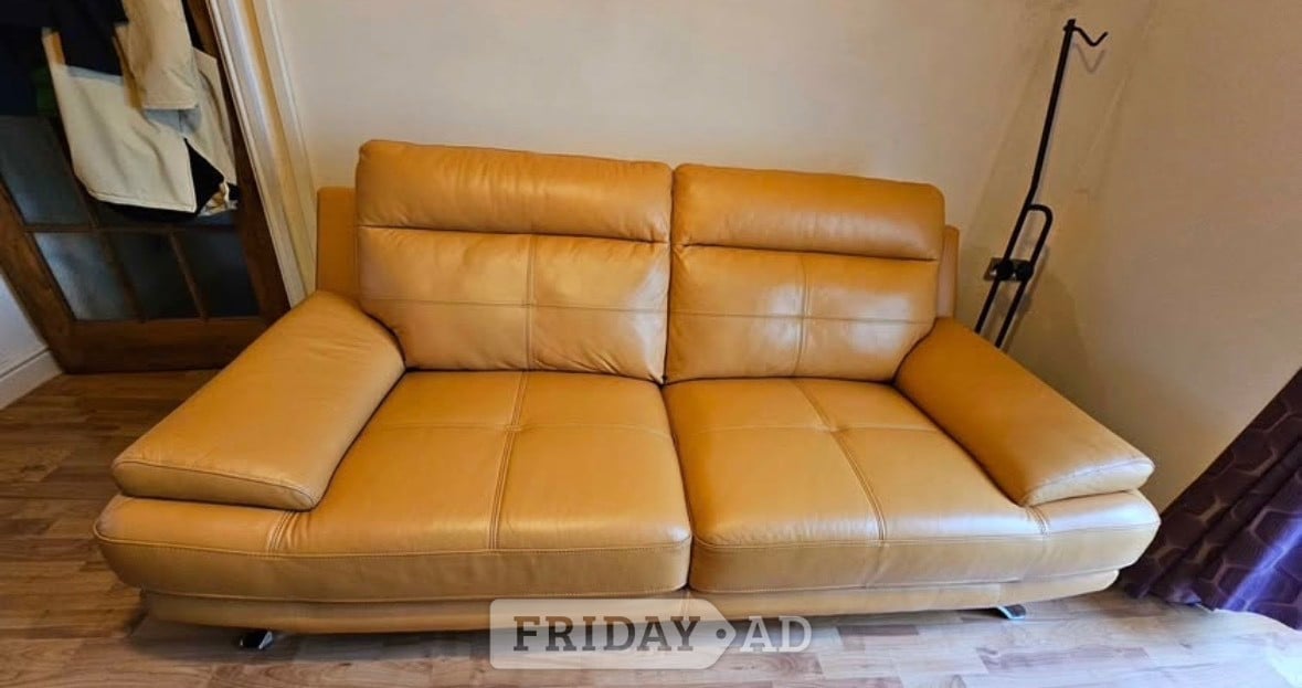 Italian real leather Retro sofa