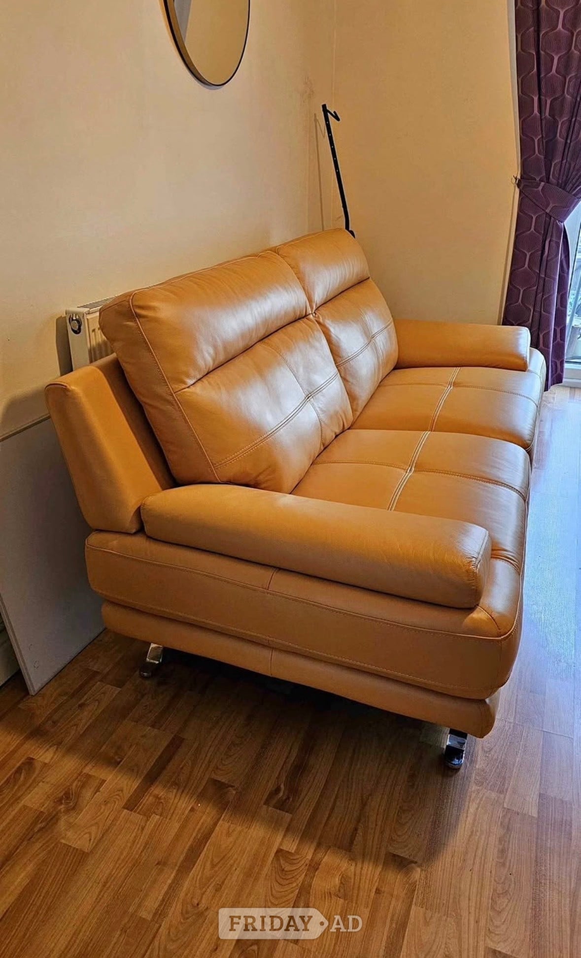 Manchester Italian real leather Retro sofa