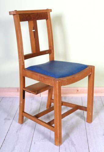 Delivery options - Vintage Retro Chapel Church Chair With Prayer 