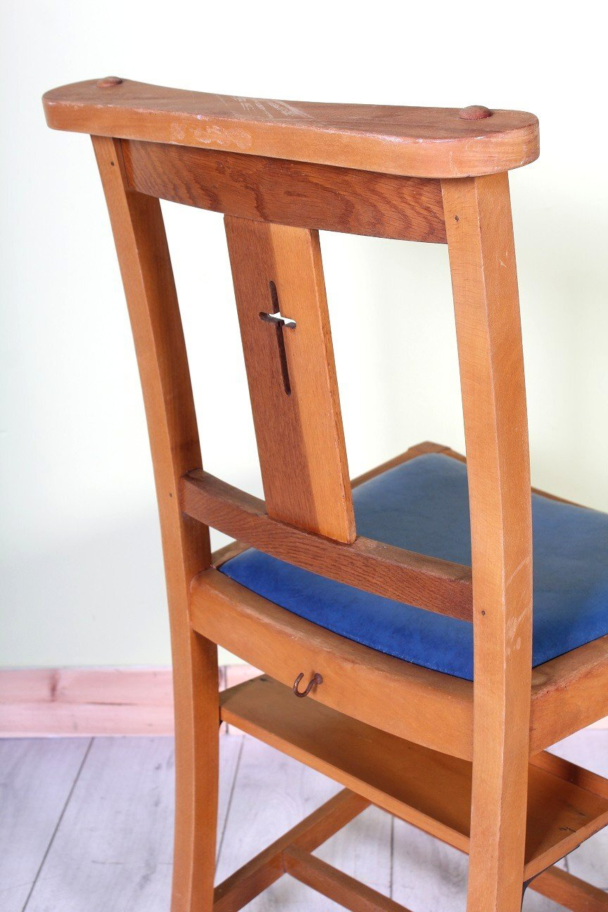 Delivery options - Vintage Retro Chapel Church Chair With Prayer  - Furniture in Hailsham