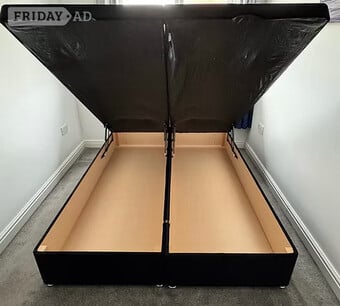 DIVAN OTTOMAN BED WITH 20 INCH HEADBOARD - DOUBLE