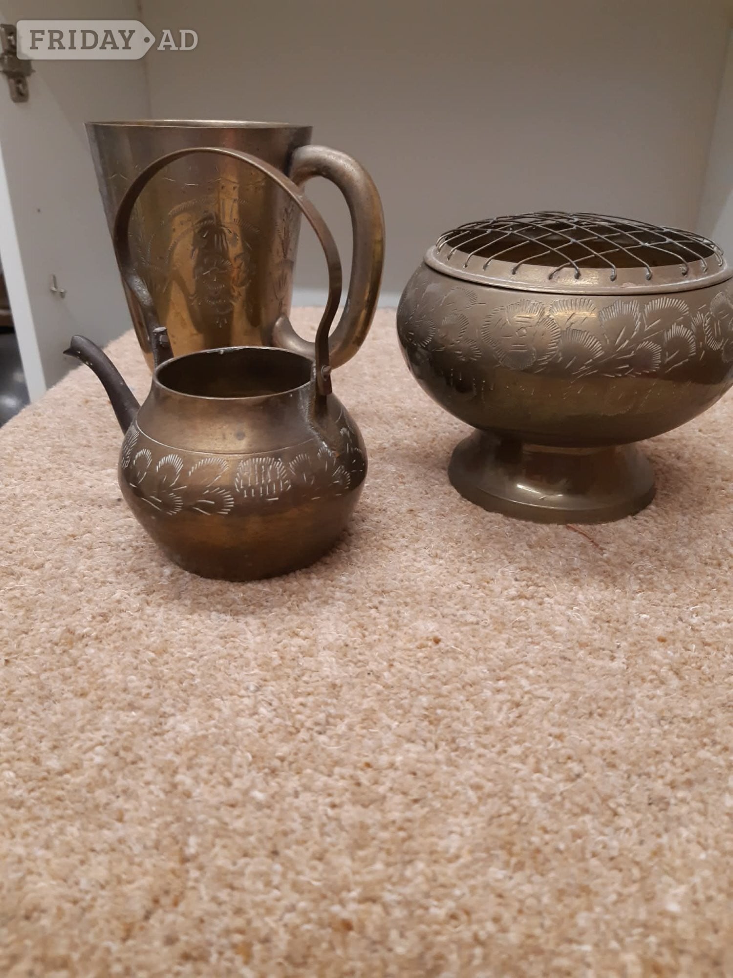 VINTAGE BRASSWARE. MINI KETTLE, POSY BOWL, TANKARD - Antiques & Collectables in Bexhill-On-Sea