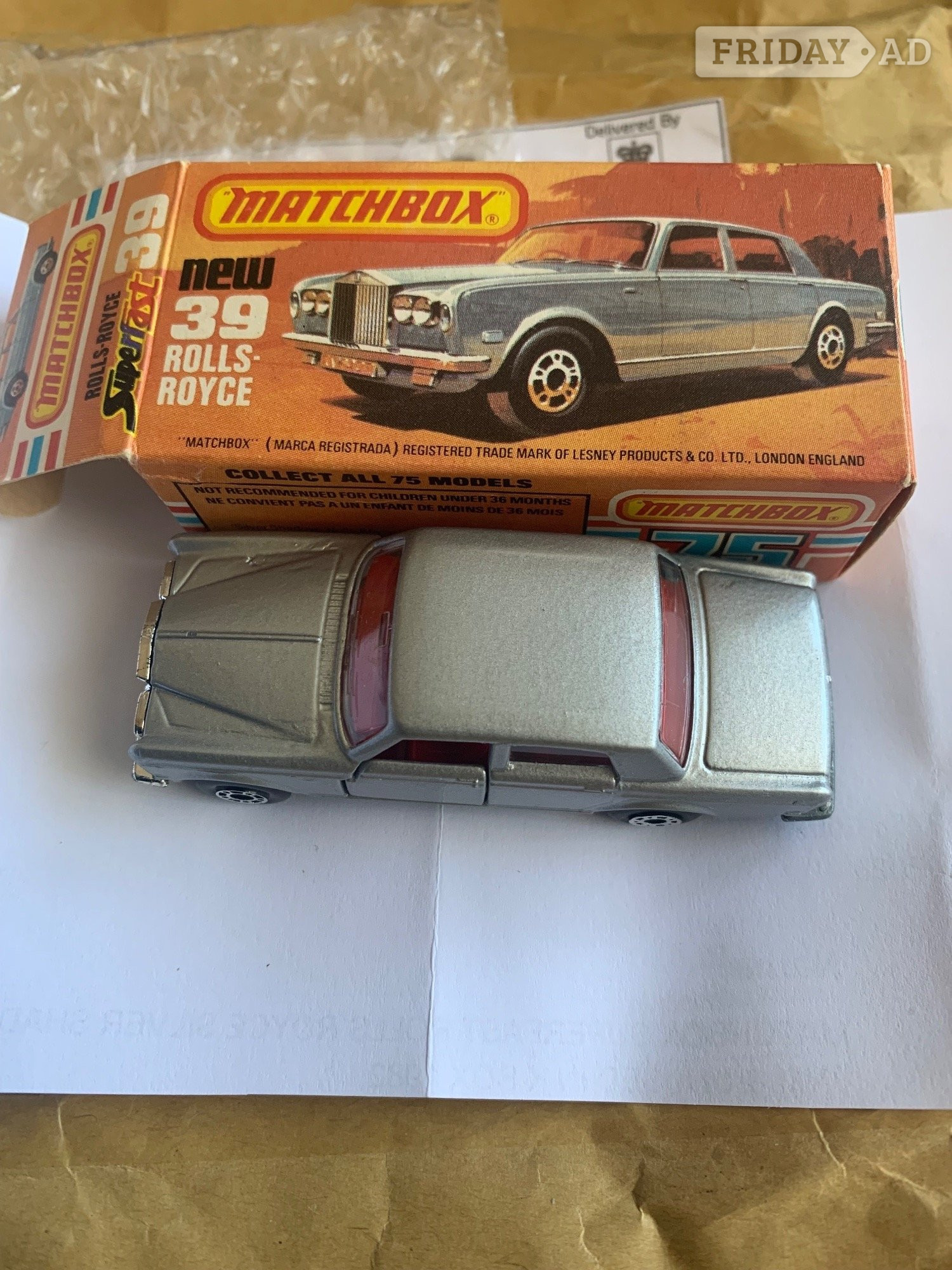 Matchbox Rolls Royce Silver Shadow with box