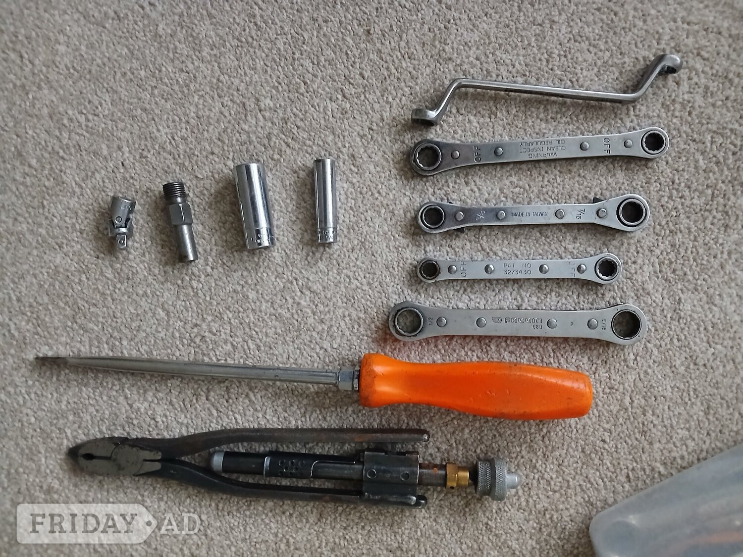Hand tools. Mostly aircraft tools. N home  wire twisters included in Crawley