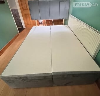 4 FOOT -END LIFT DIVAN OTTOMAN WITH 24 INCH DESIGN HEADBOARD