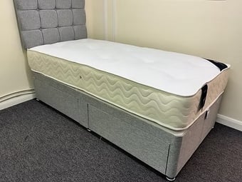 SINGLE -REGENCY 1000POCKET MATTRESS WITH 2drawers BASE& HEADBOARD