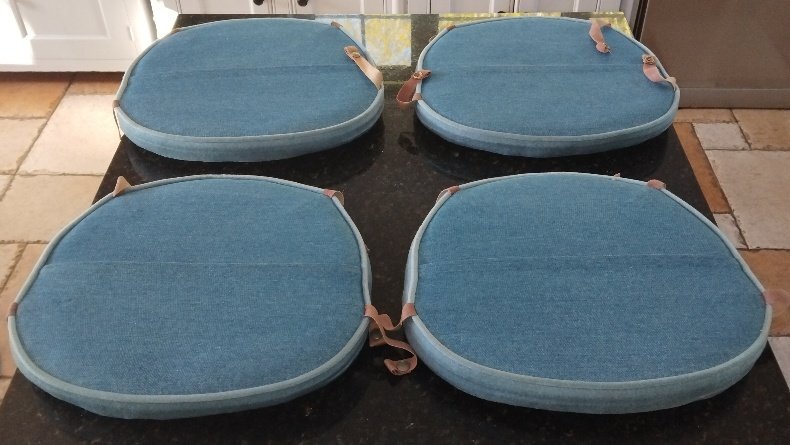 Set 4 Ercol Dining Chair Cushions, VGC