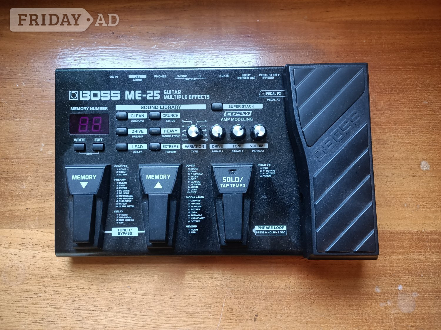 Tunbridge Wells Ibanez guitar with effects pedal and Marshall amplifier 