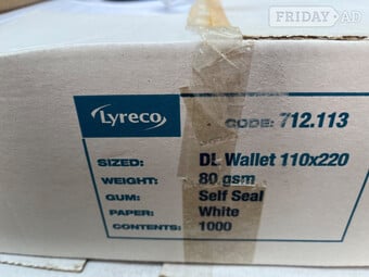 2 boxes 1000 white wallet envelopes 