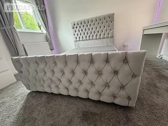 DOUBLE - ROMNEY DIVAN with 4 drawers floor standing headboard -