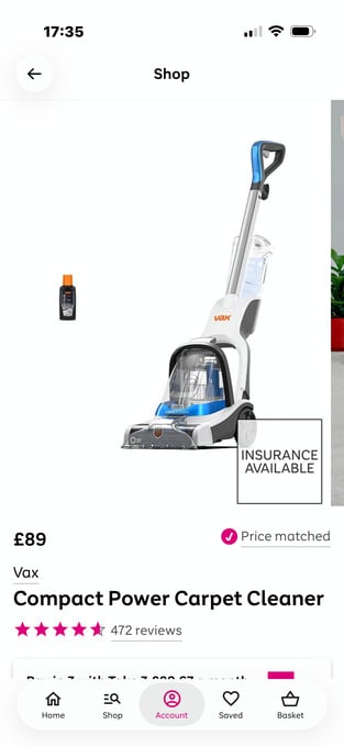 Brand new boxed Vax carpet cleaner for sale