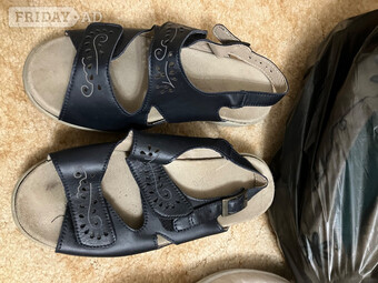 Navy wide fit sandals