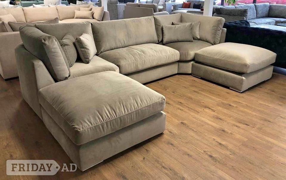 🛋️ Grey Bishop U Shape Corner Sofa | Brand New | Fast Delivery✔ 