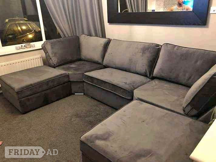 🛋️ Grey Bishop U Shape Corner Sofa | Brand New | Fast Delivery✔  - Furniture