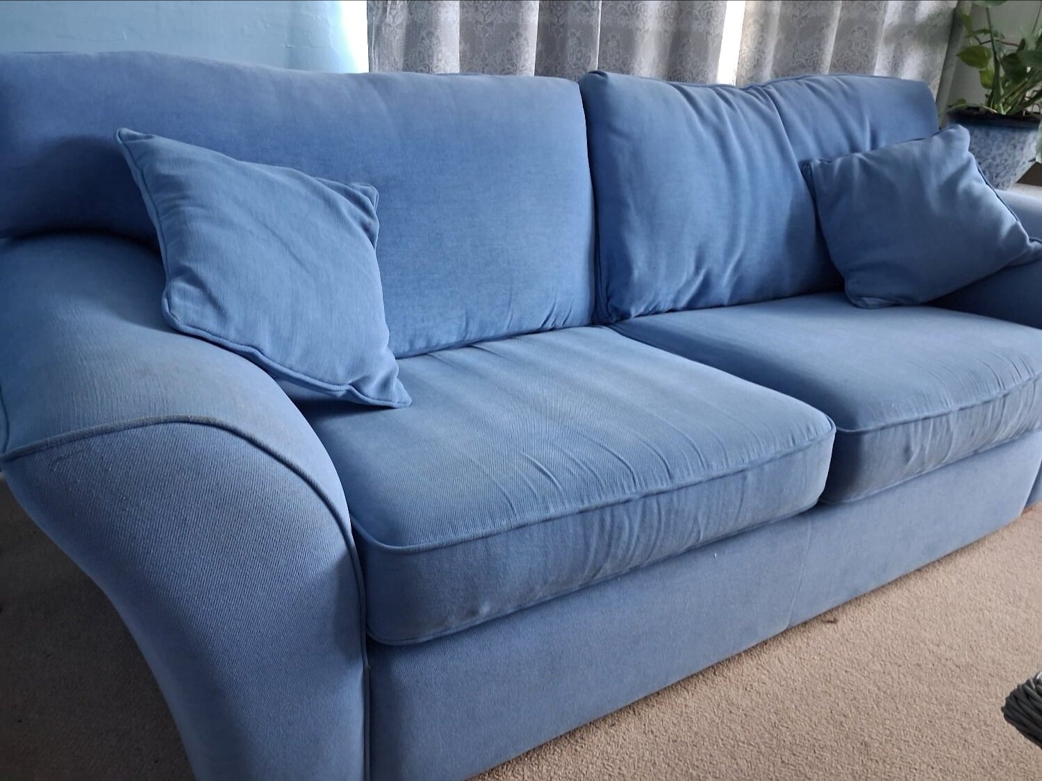 Blue comfy sofa 