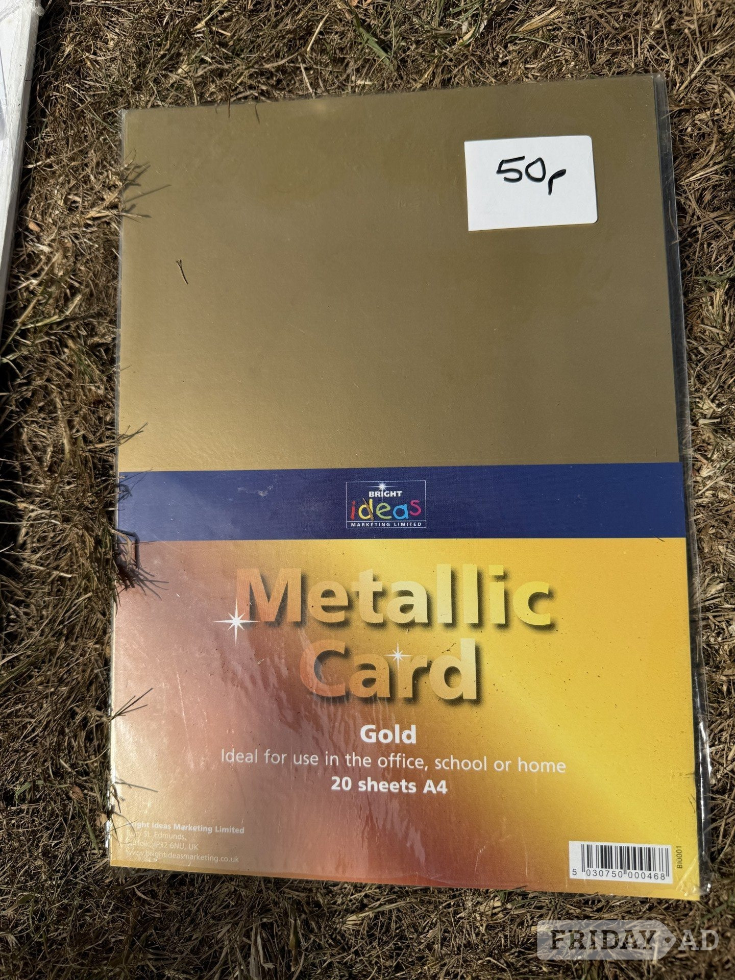 Various packets of card. 50p in Worthing