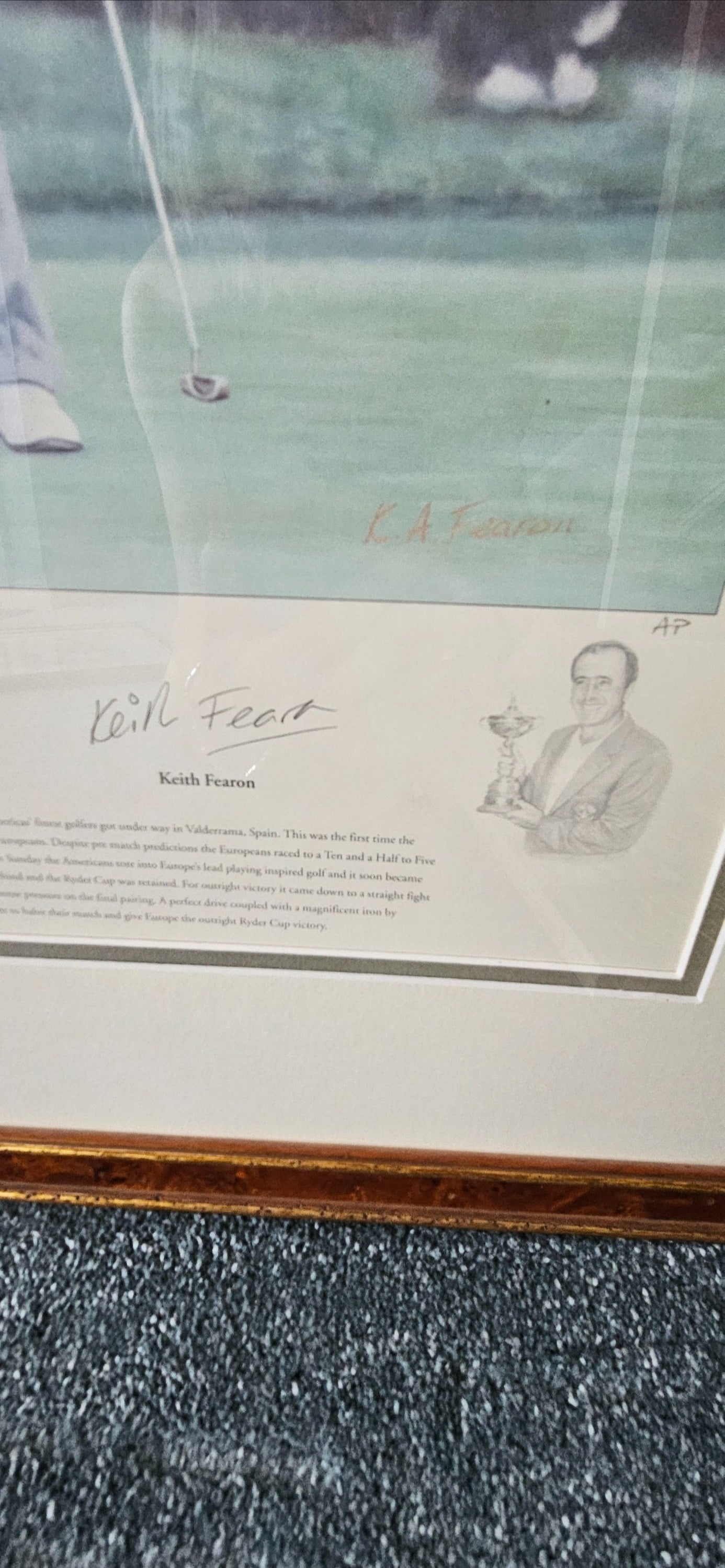 "Victory In Valderrama" Framed Golf Print