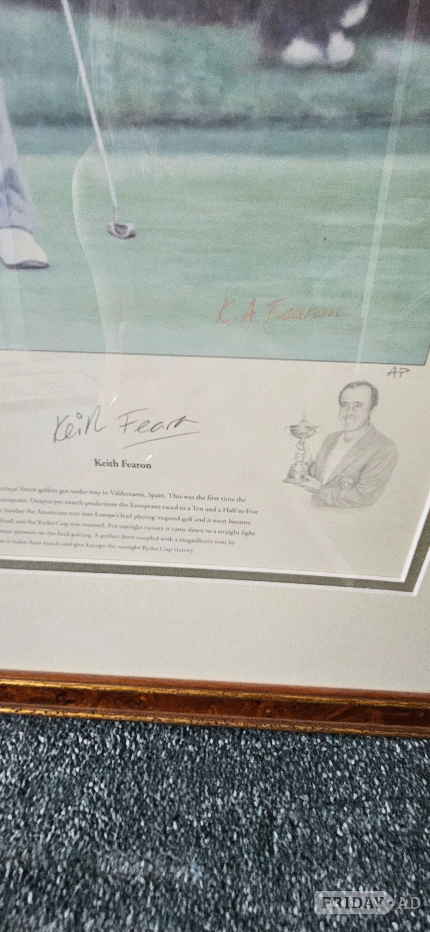 "Victory In Valderrama" Framed Golf Print