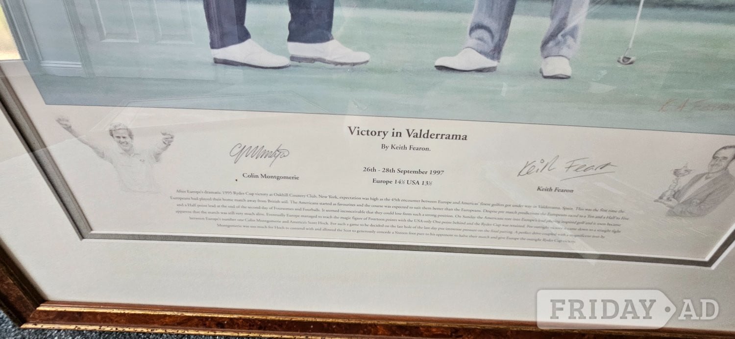 "Victory In Valderrama" Framed Golf Print - Antiques & Collectables in Littlehampton
