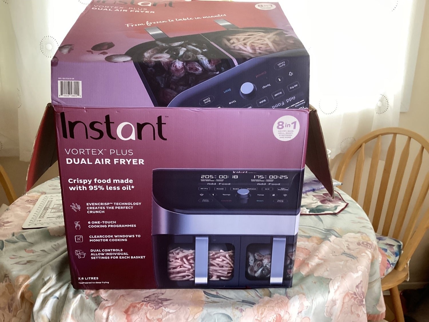 Instant vortex plus dual air fryer 7.6 litres 