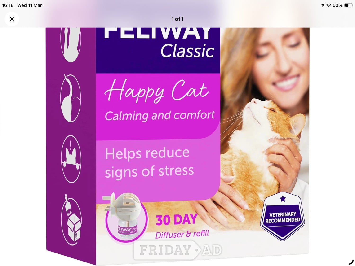 FELIWAY CLASSIC Happy Cat Calming & Comfort. in Horley