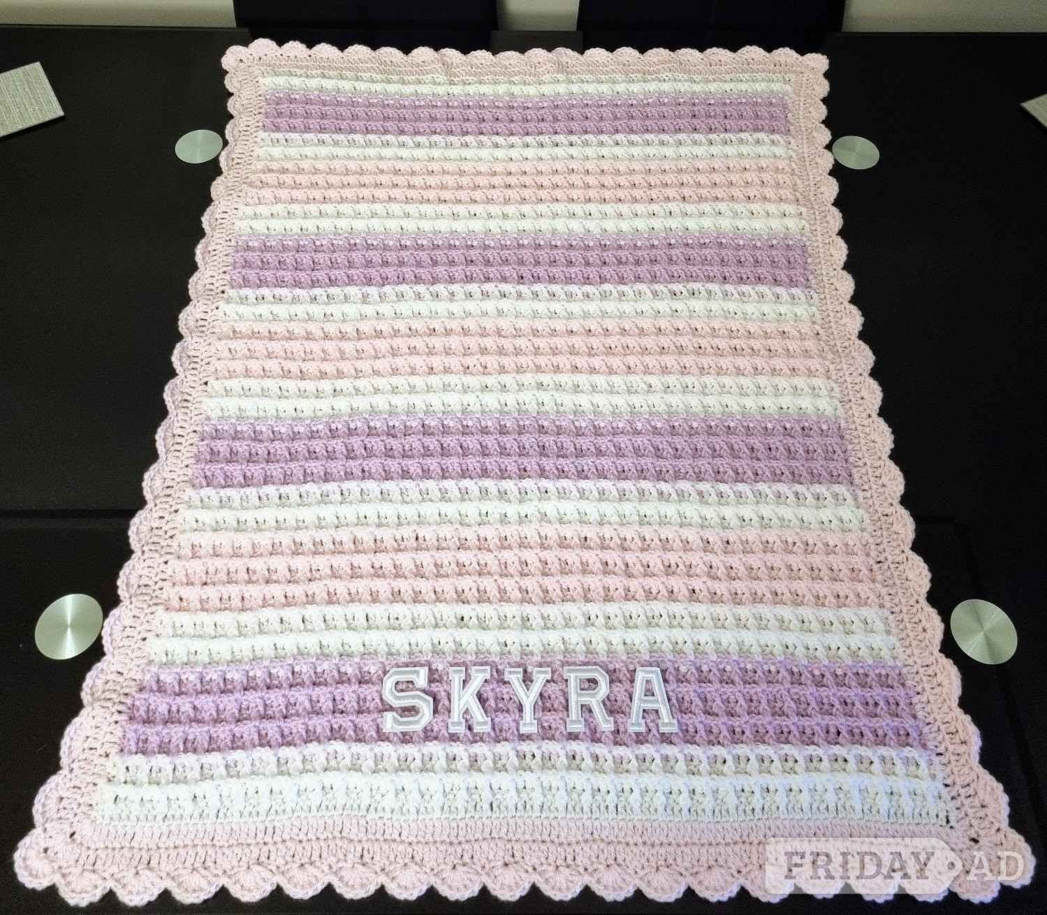 Crochet Baby Blankets, Personalised, Girls Boys colours available - Baby & Kids in Gosport