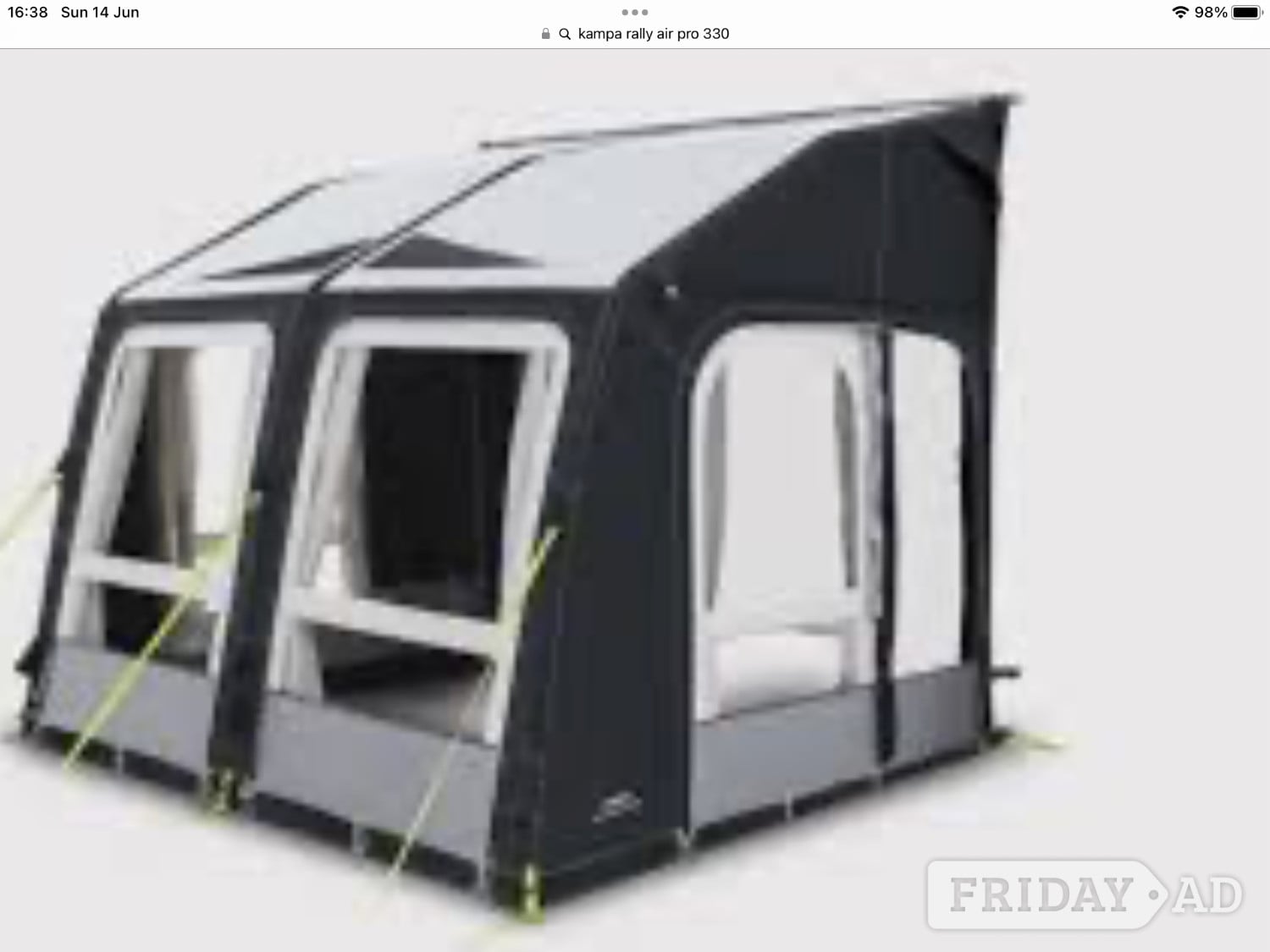 Kampa pro Rally Air 330 awning in Eastbourne