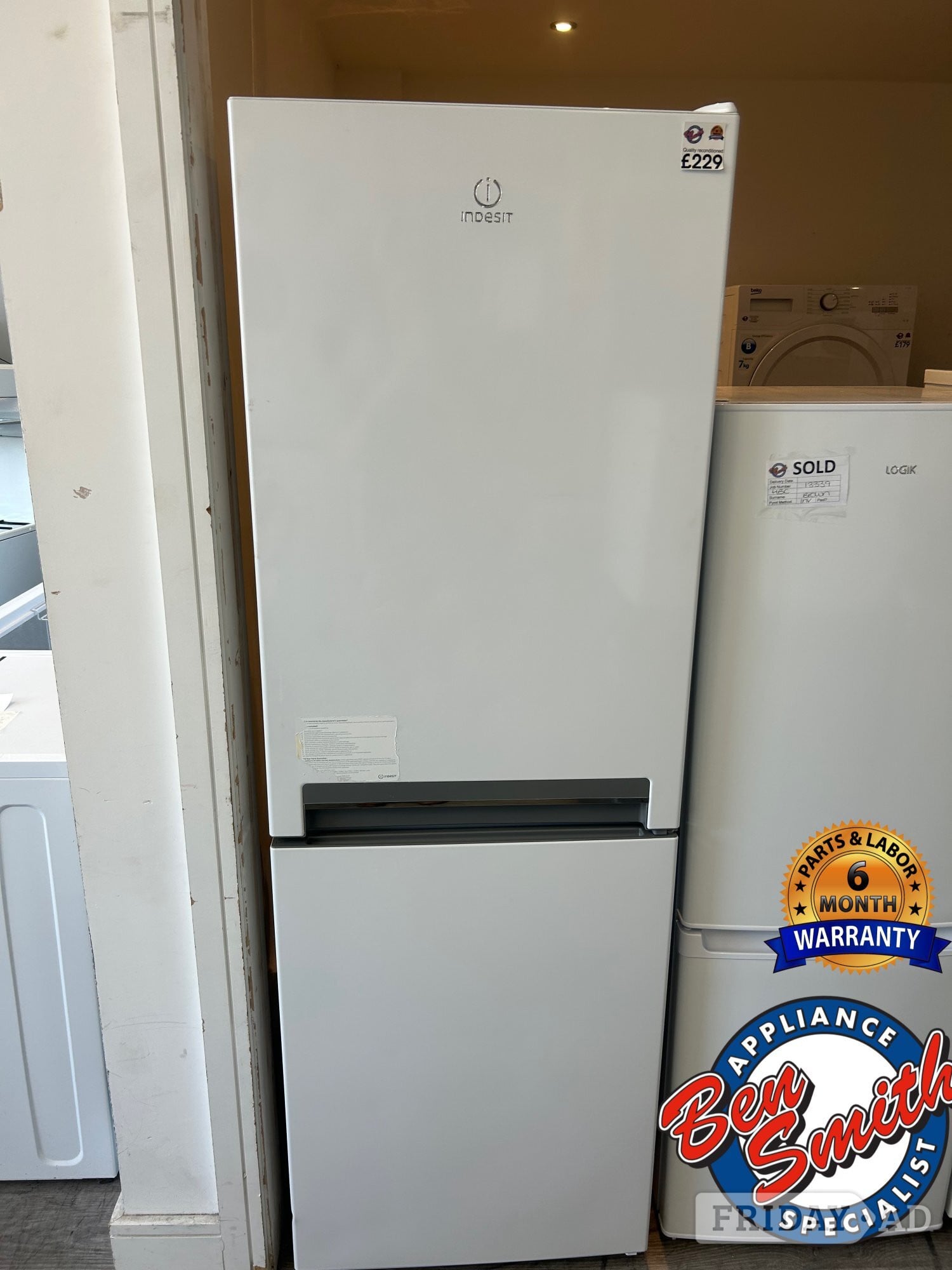INDESIT 60/40 FRIDGE FREEZER in St. Leonards-On-Sea