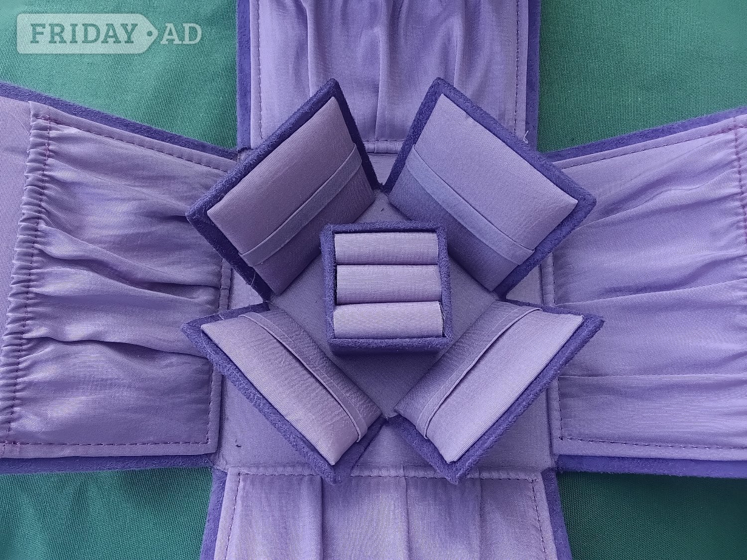 Jewellery Box, Fabric, cube shaped, purple, 4.5"x4.5"x4.5" - Bizarre Bazaar in Mayfield