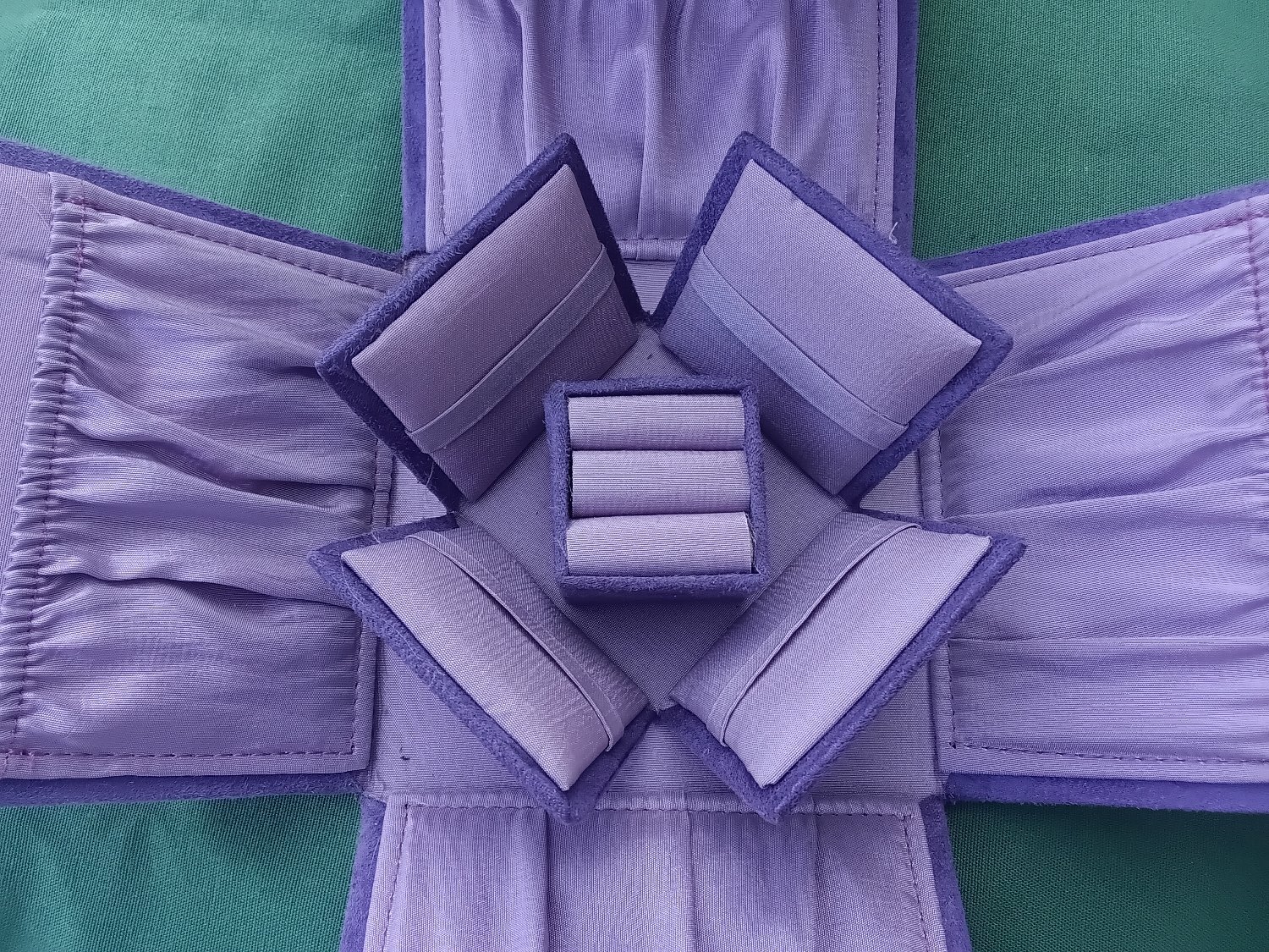 Jewellery Box, Fabric, cube shaped, purple, 4.5"x4.5"x4.5" - Bizarre Bazaar in Mayfield