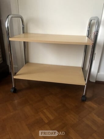 2 tier trolley on wheels 26” x 14” x 26” high 